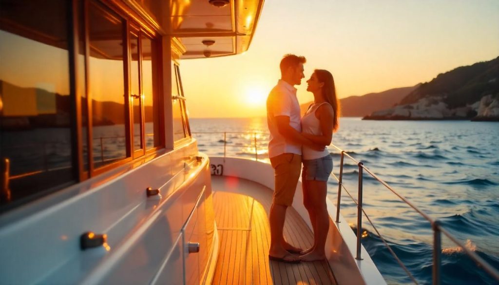 guest thanking yacht crew at the end of a charter trip